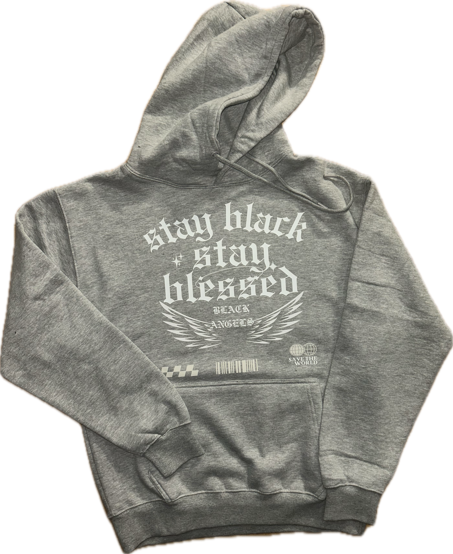 Black Angels stacked sweatsuit ( Grey)