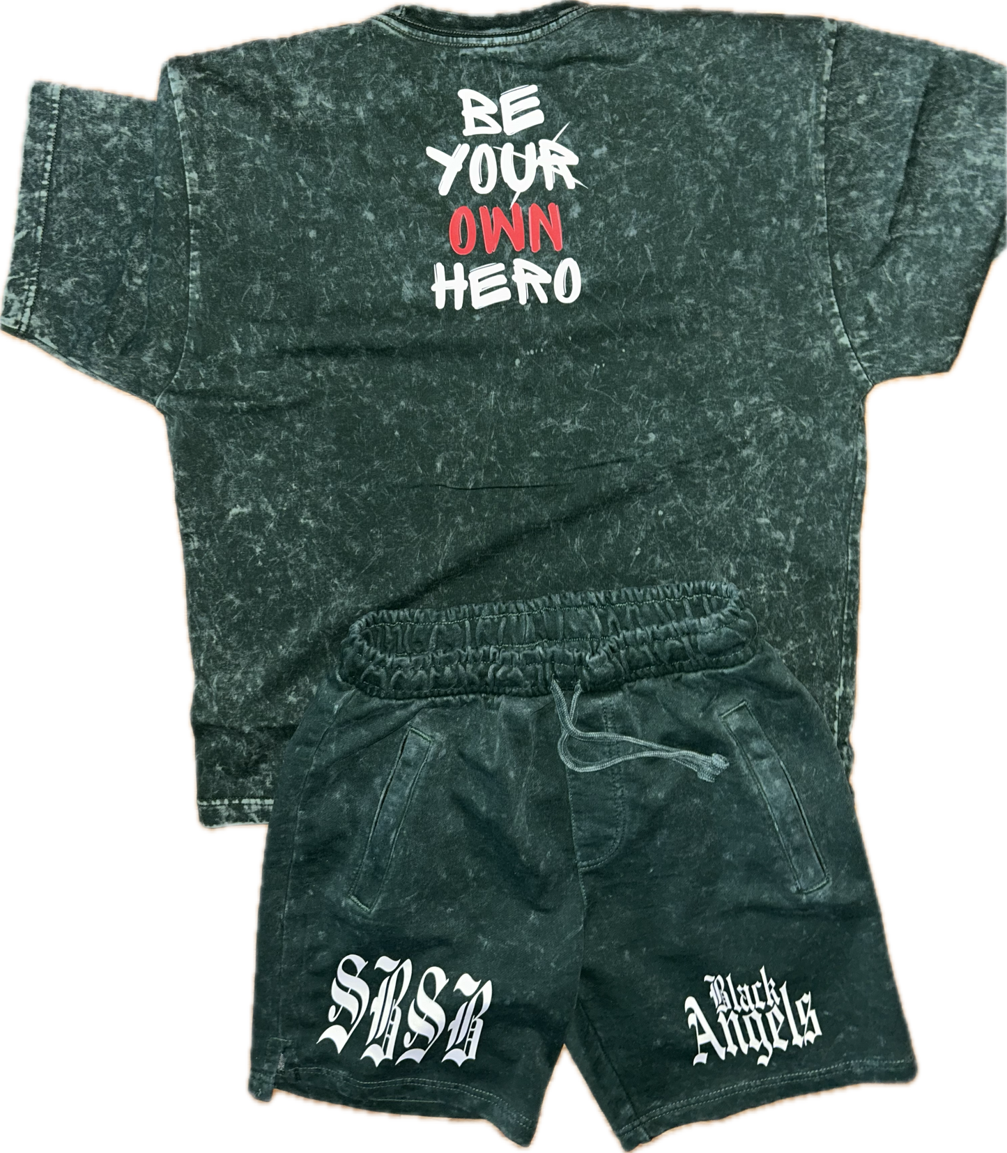 Black Angels Green Acidwash set