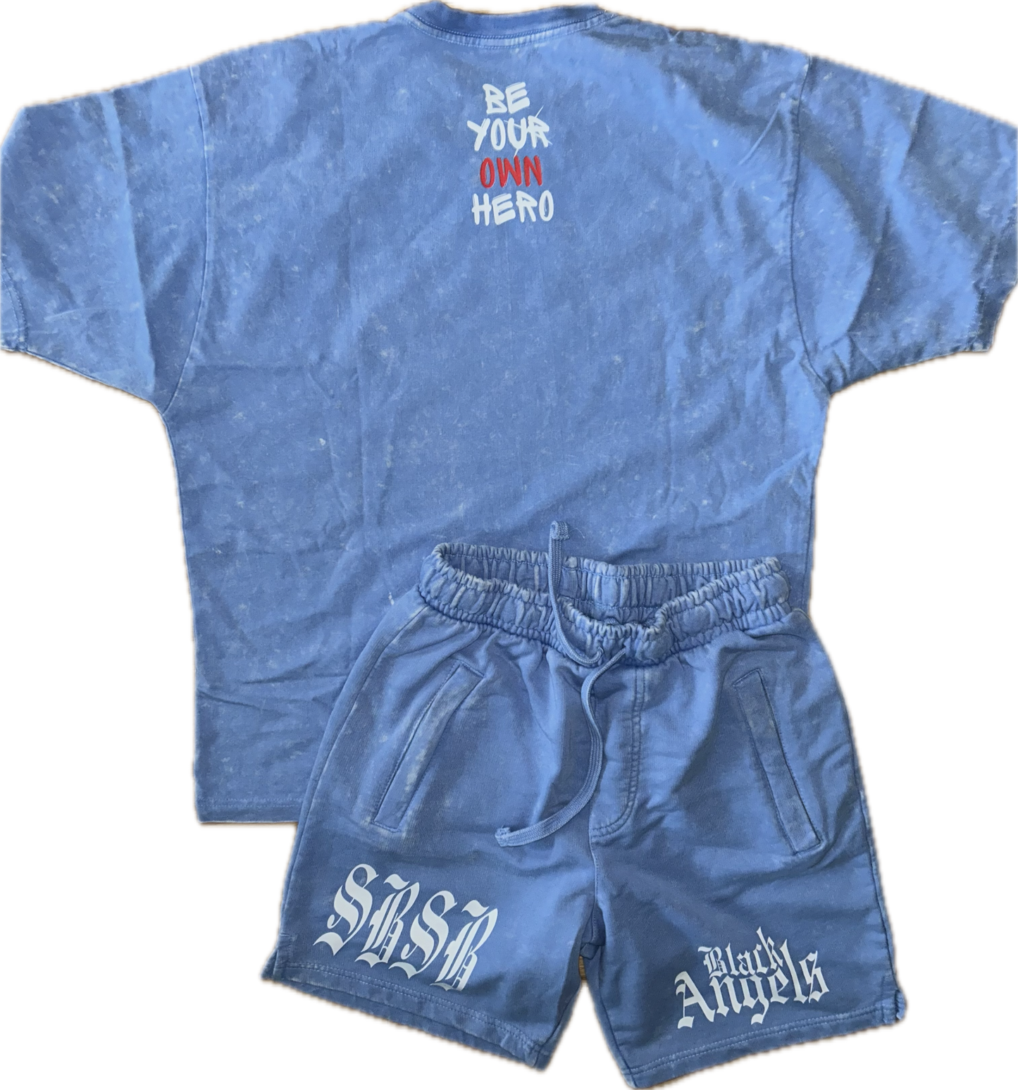 Black Angels Light blue Acidwash set