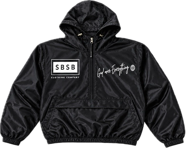 God over everything thing black windbreaker set