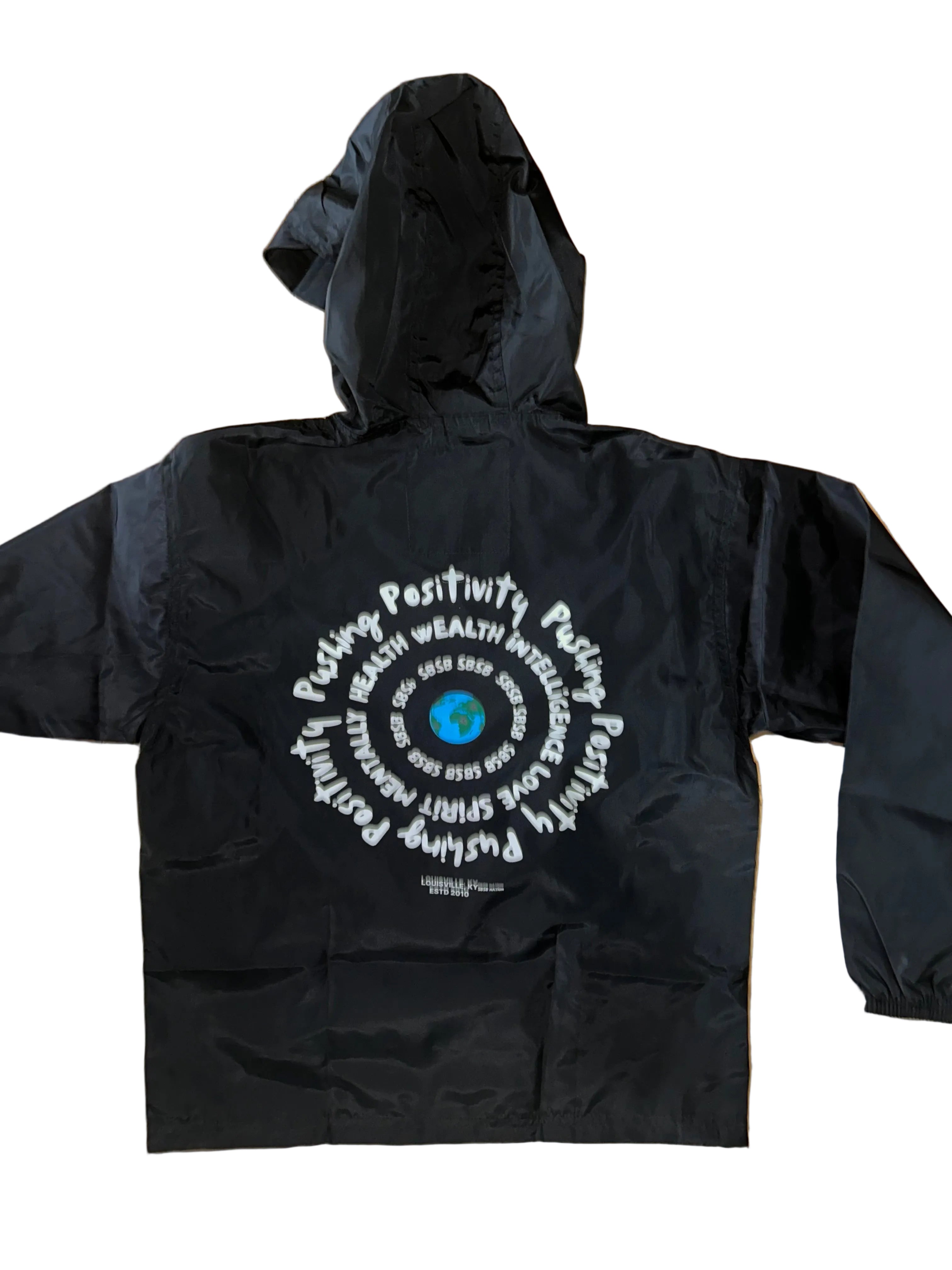 Pushing positivity windbreaker set black