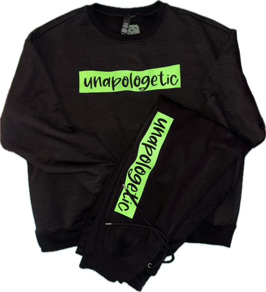 Unapologetic crewneck sweatsuit