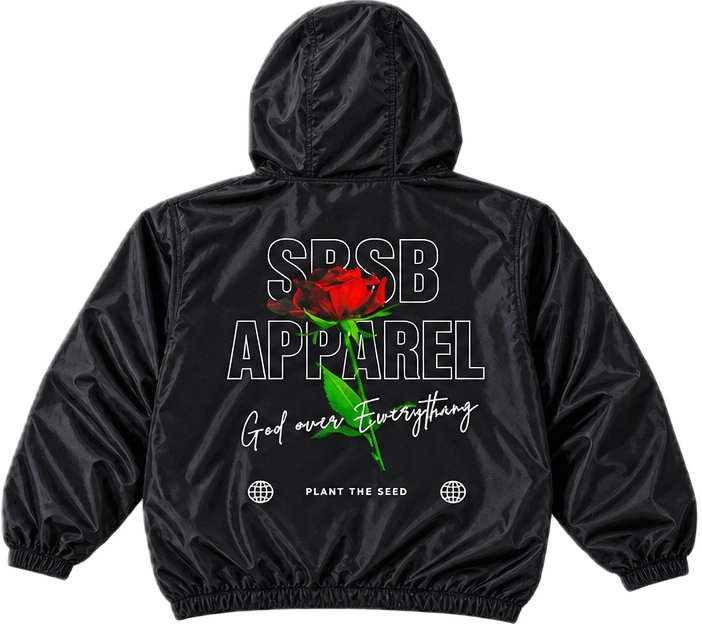 God over everything thing black windbreaker set