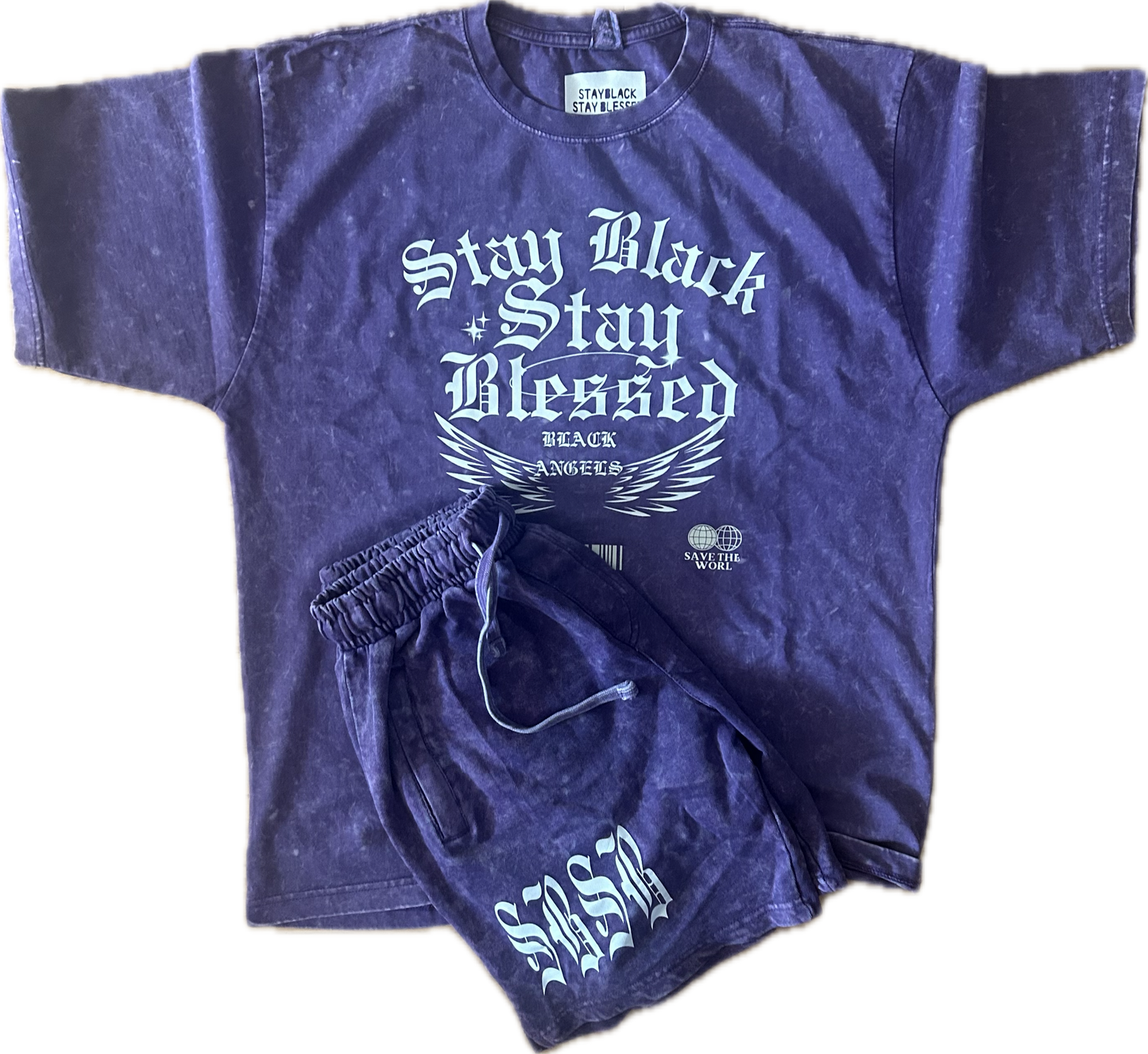Black Angels Acidwash outfit (purple)