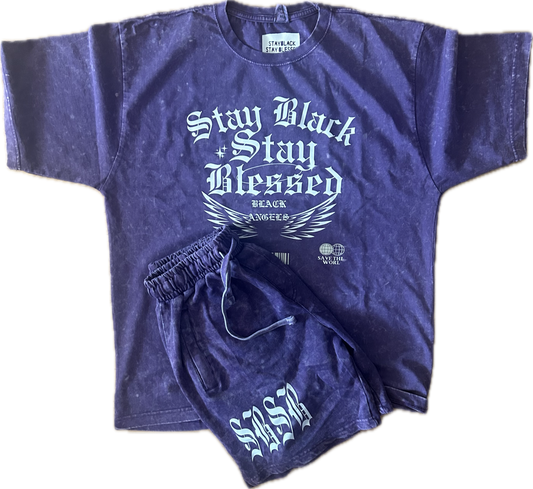 Black Angels Acidwash outfit (purple)