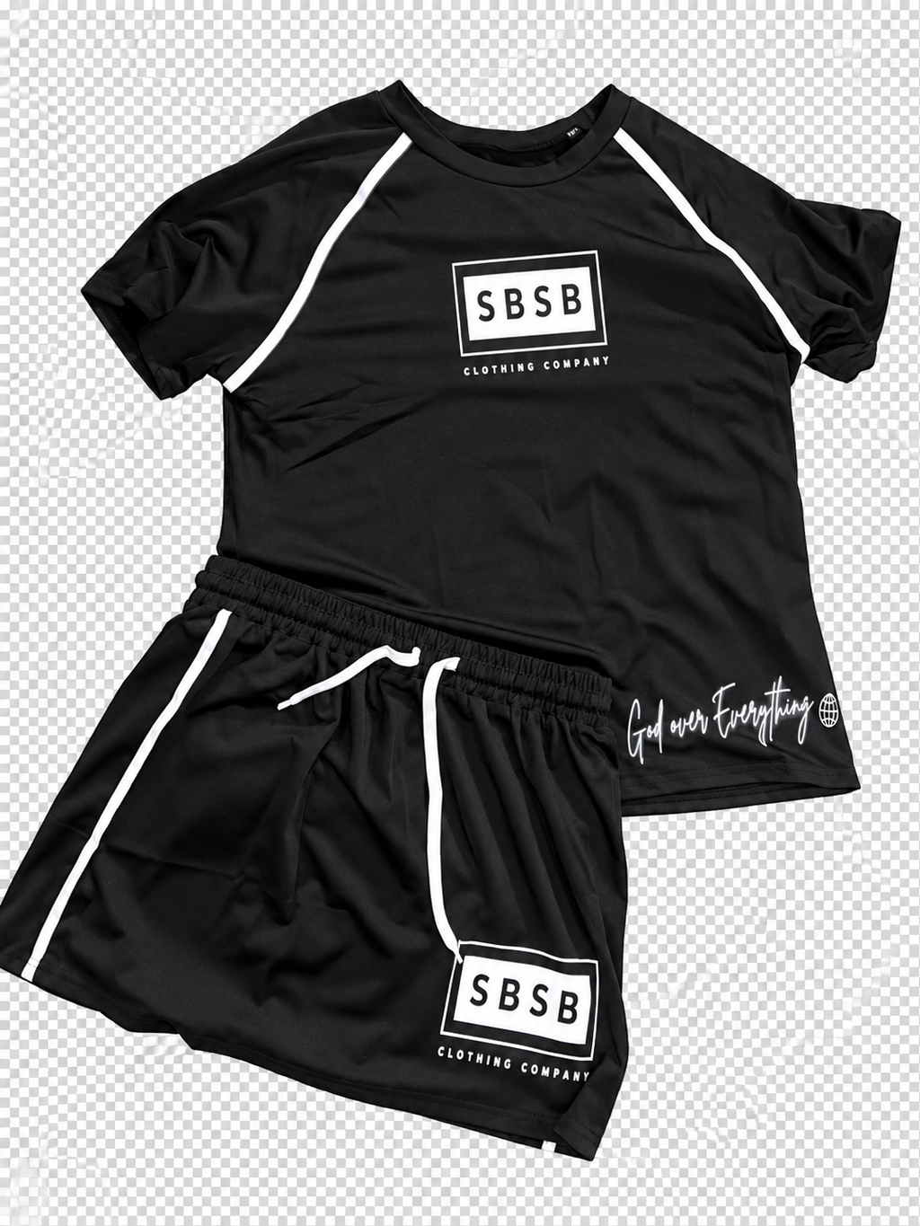 SBSB tennis skirt set (black)